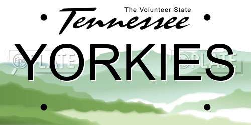 YORKIES Tennessee License Plate