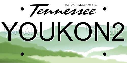 YOUKON2 Tennessee License Plate