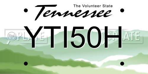YTI50H Tennessee License Plate