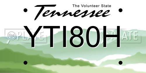 YTI80H Tennessee License Plate