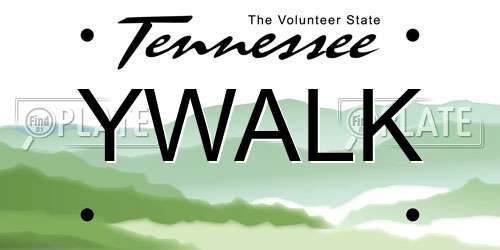 YWALK Tennessee License Plate