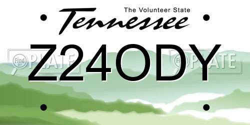 Z24ODY Tennessee License Plate