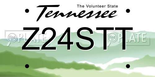 Z24STT Tennessee License Plate