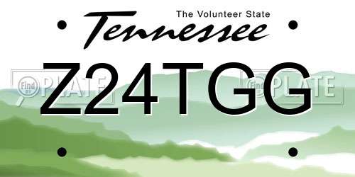 Z24TGG Tennessee License Plate