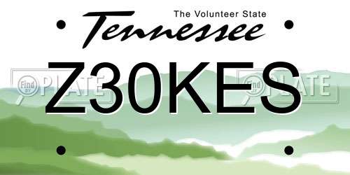 Z30KES Tennessee License Plate