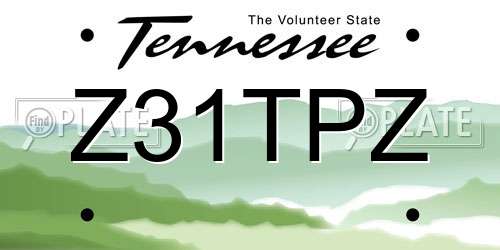 Z31TPZ Tennessee License Plate