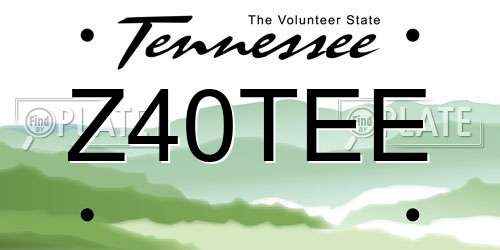 Z40TEE Tennessee License Plate