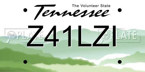 Z41LZI Tennessee License Plate