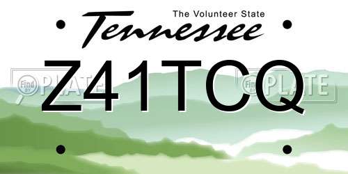 Z41TCQ Tennessee License Plate