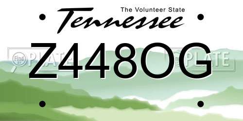 Z448OG Tennessee License Plate