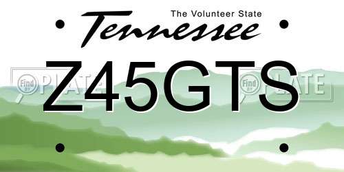 Z45GTS Tennessee License Plate