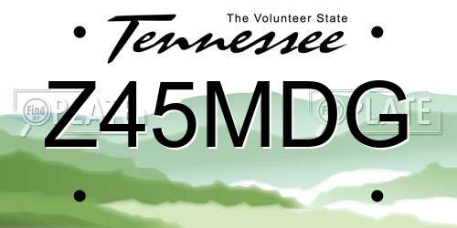 Z45MDG Tennessee License Plate