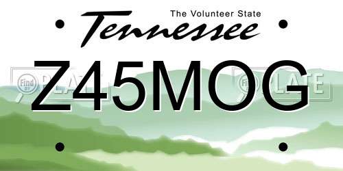 Z45MOG Tennessee License Plate
