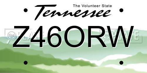 Z46ORW Tennessee License Plate