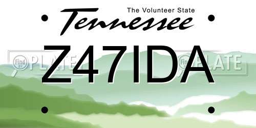 Z47IDA Tennessee License Plate