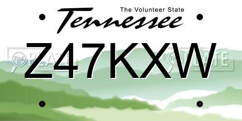 Z47KXW Tennessee License Plate