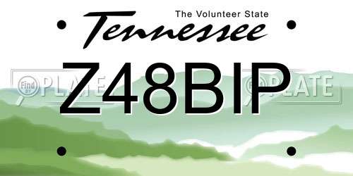 Z48BIP Tennessee License Plate