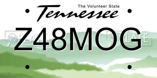 Z48MOG Tennessee License Plate