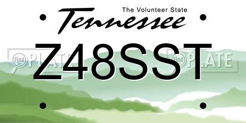 Z48SST Tennessee License Plate