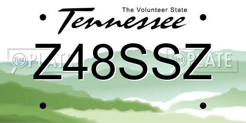 Z48SSZ Tennessee License Plate