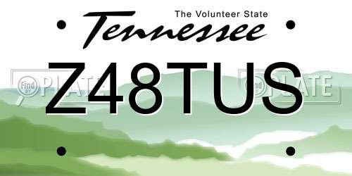 Z48TUS Tennessee License Plate