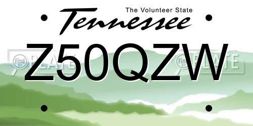 Z50QZW Tennessee License Plate