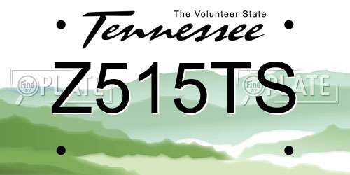 Z515TS Tennessee License Plate