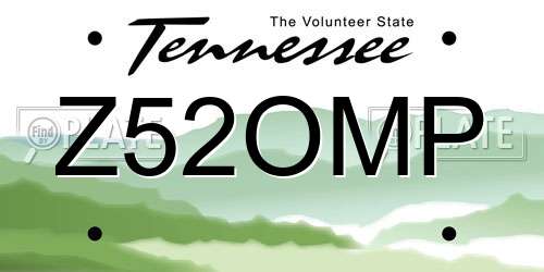 Z52OMP Tennessee License Plate