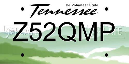 Z52QMP Tennessee License Plate