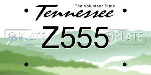 Z555 Tennessee License Plate