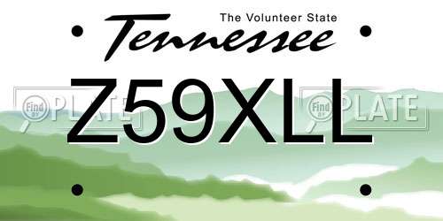 Z59XLL Tennessee License Plate
