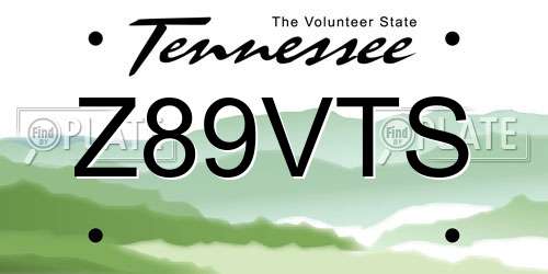 Z89VTS Tennessee License Plate