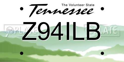Z94ILB Tennessee License Plate