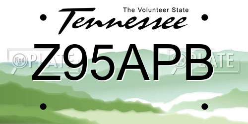 Z95APB Tennessee License Plate