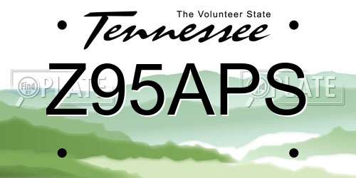 Z95APS Tennessee License Plate
