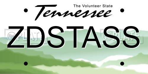 ZDSTASS Tennessee License Plate