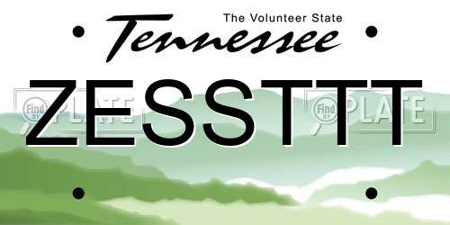 ZESSTTT Tennessee License Plate