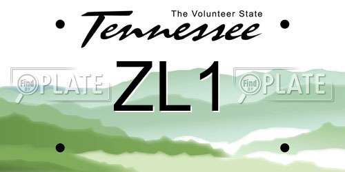ZL1 Tennessee License Plate