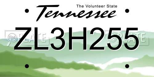 ZL3H255 Tennessee License Plate
