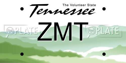 ZMT Tennessee License Plate
