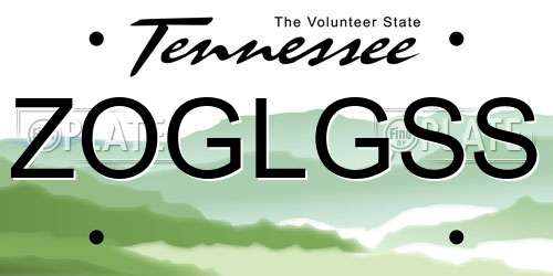 ZOGLGSS Tennessee License Plate