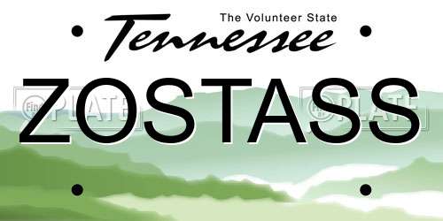 ZOSTASS Tennessee License Plate