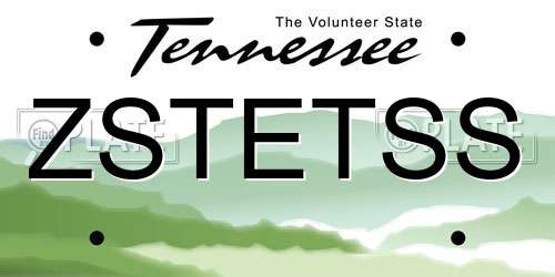 ZSTETSS Tennessee License Plate