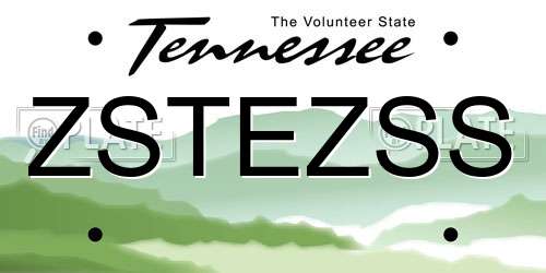 ZSTEZSS Tennessee License Plate