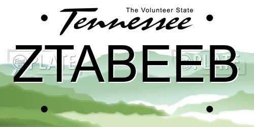 ZTABEEB Tennessee License Plate