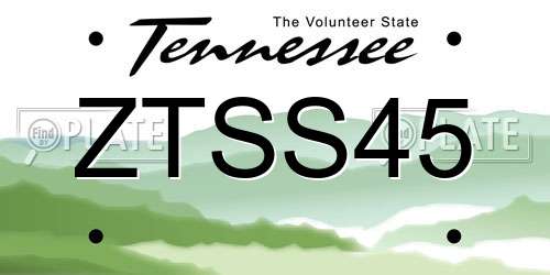 ZTSS45 Tennessee License Plate