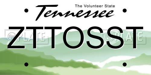 ZTTOSST Tennessee License Plate