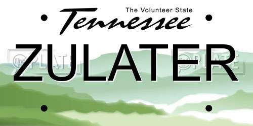 ZULATER Tennessee License Plate