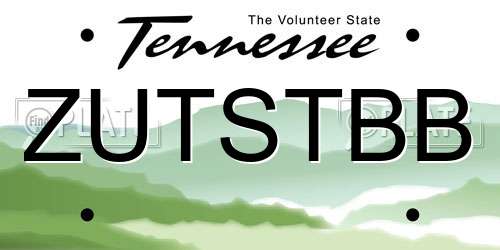 ZUTSTBB Tennessee License Plate