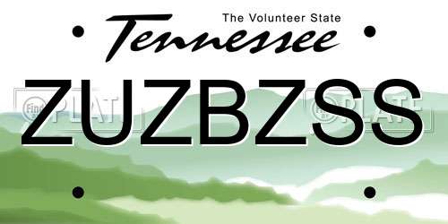 ZUZBZSS Tennessee License Plate